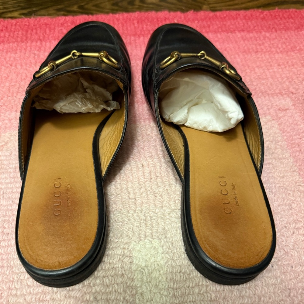 Gucci Princeton Black Leather Horsebit Mules. Good Condition. Priced to sell! - Picture 15 of 15